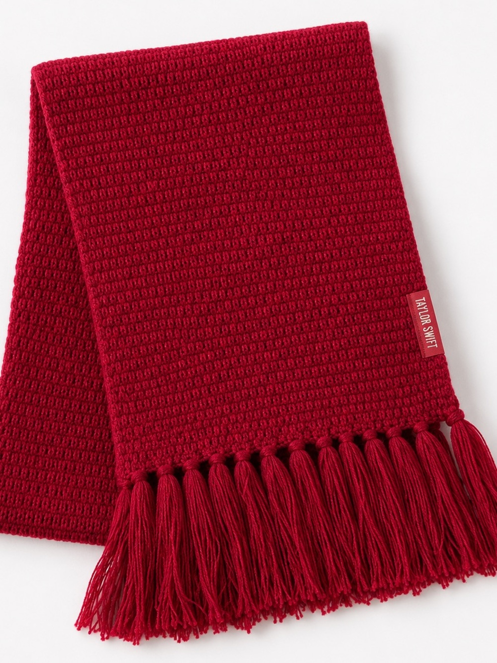 Official Taylor Swift All Too Well Red (Taylor’s Version) Knit Fringe Scarf